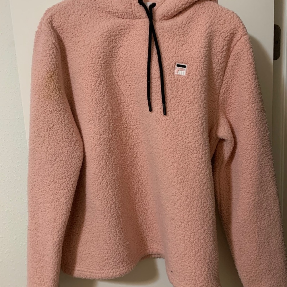 Fila Pink Sherpa hoodie